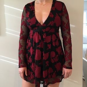 Sheer Embroidered Dress